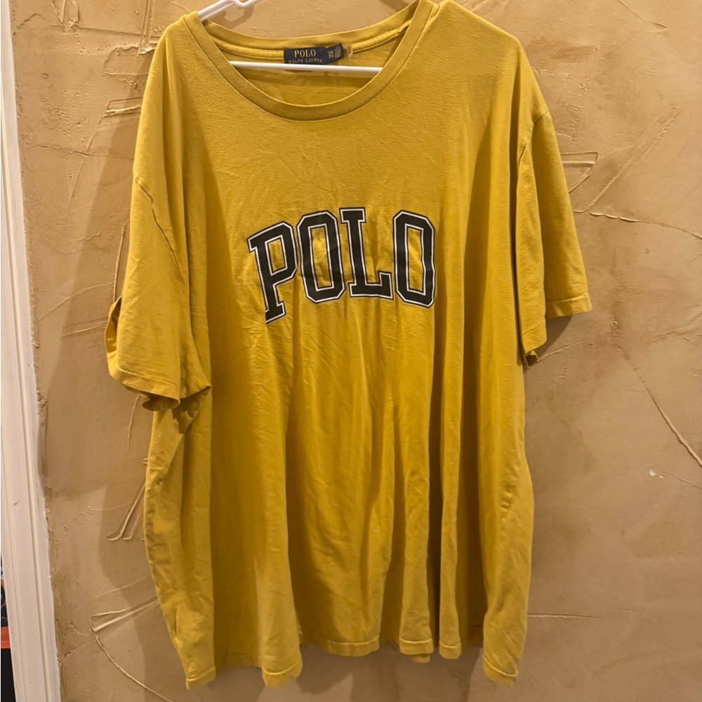 Ralph Lauren Yellow Short Sleeve Tee Casual Cotton